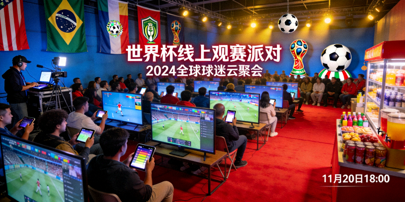 世界杯大型赛事线上观赛活动策划案例现场图